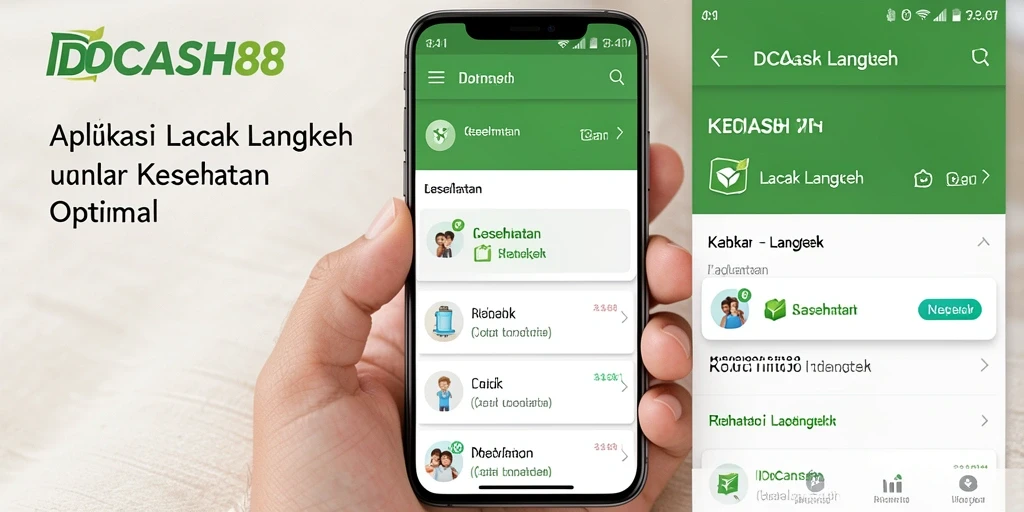 Tampilan antarmuka IDCASH88 menunjukkan fitur pelacakan langkah yang sederhana.