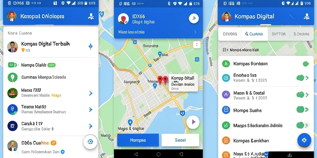 Tampilan antarmuka aplikasi Kompas Digital IDX66 yang intuitif.