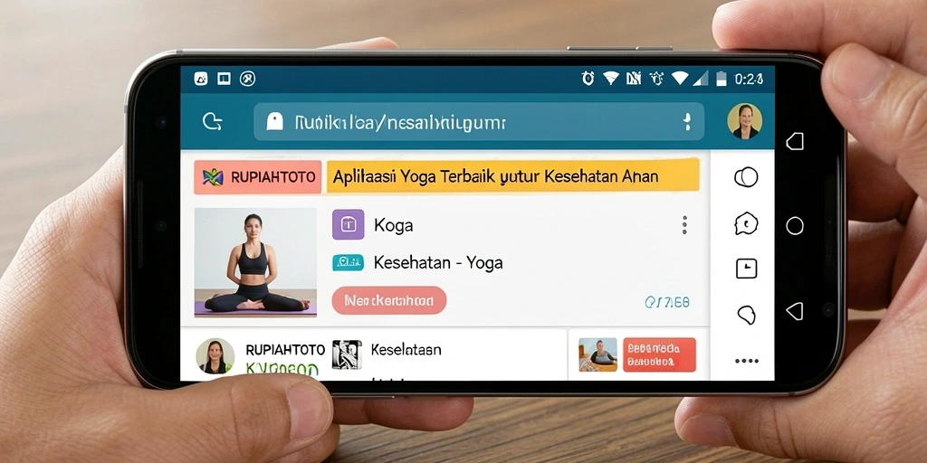 Screenshot RUPIAHTOTO menampilkan berbagai sesi latihan Yoga.